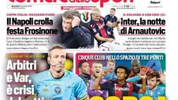EDICOLA / CdS: Inter, la notte di Arnautovic. Arbitri e Var, crisi del settimo anno