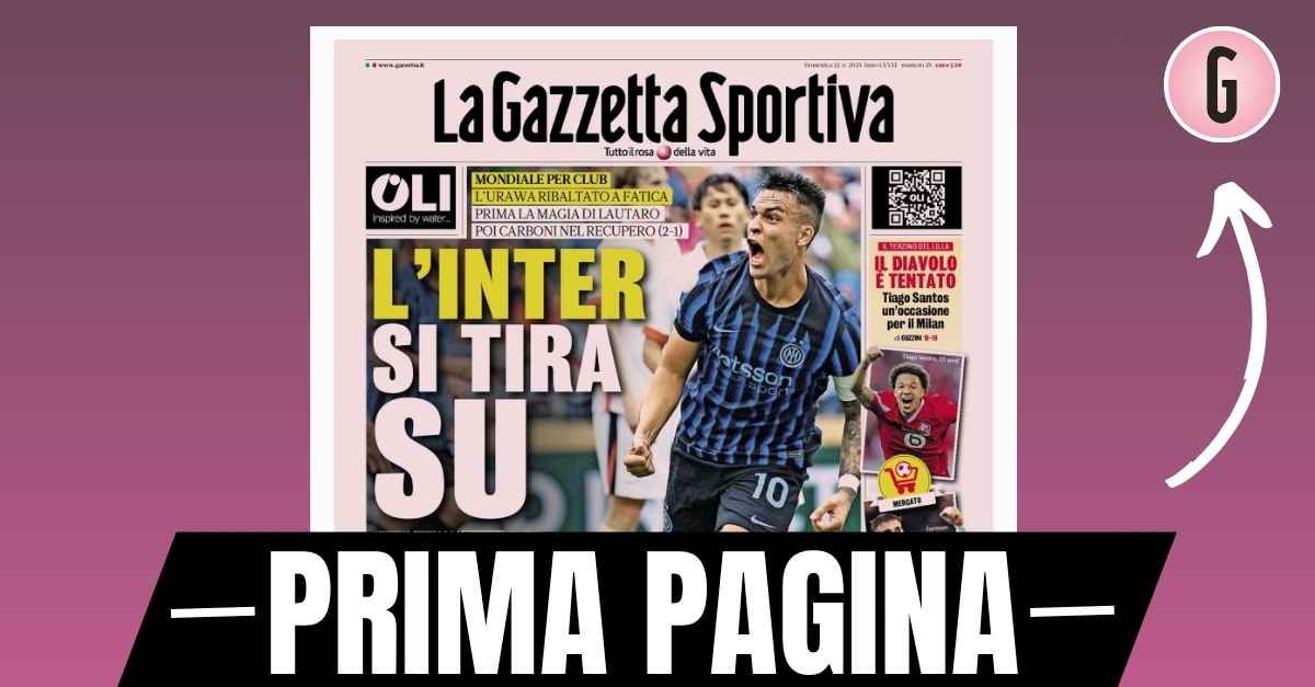 Prima pagina Gazzetta dello Sport: “L’Inter si tira su” Prima pagina Gazzetta dello Sport: “L’Inter si tira su”