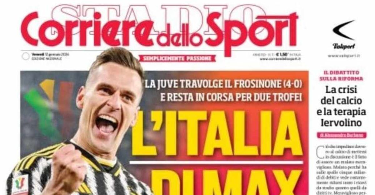 La Prima Pagina Del Corriere Dello Sport “rilancio Di Adl Per