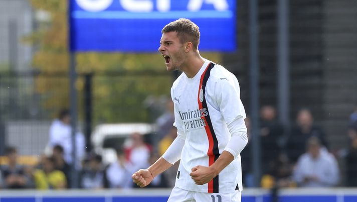 Diego Sia, attaccante del Milan Primavera. Qui in Borussia Dortmund-Milan di Youth League (getty images)