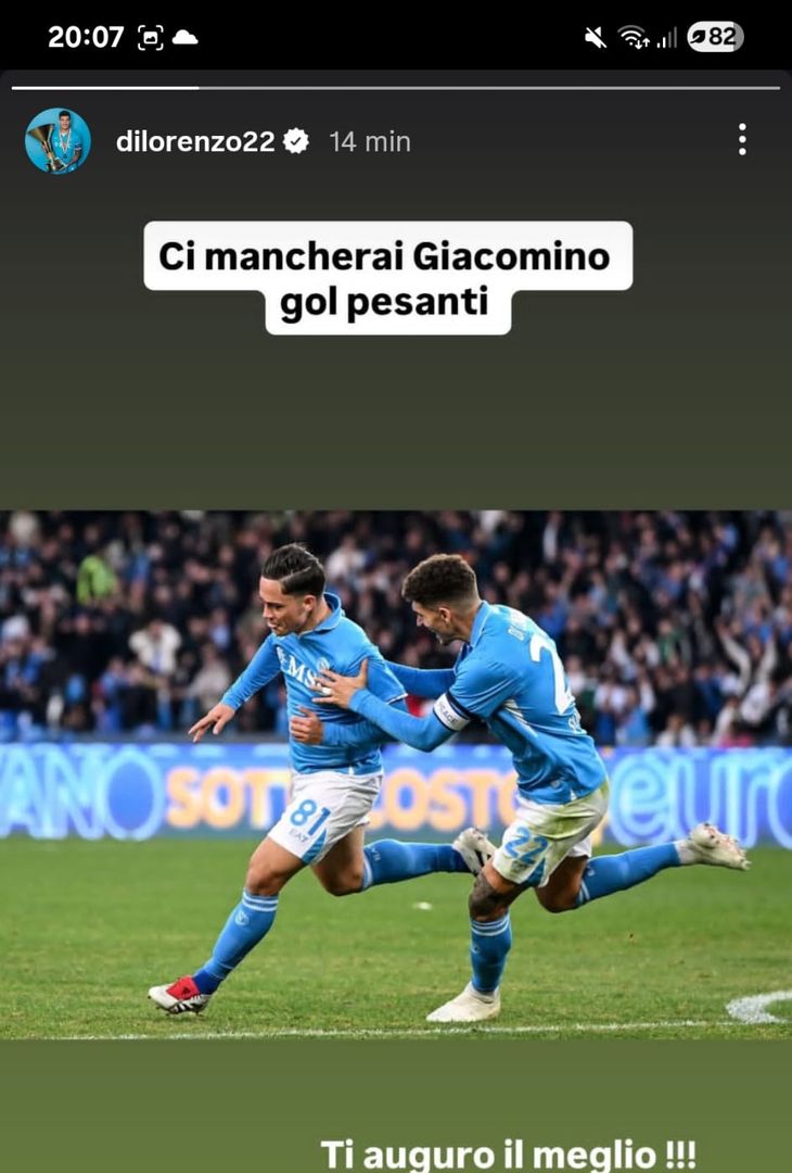 Attraverso alcune storie Instagram, i giocatori del Napoli hanno salutato il jolly Giacomo Raspadori, appena annunciato dall'Atletico Madrid.