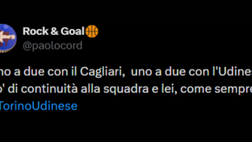 Torino-Udinese 1-2, le reazioni social: “Quando si vince lo si fa per casualità”