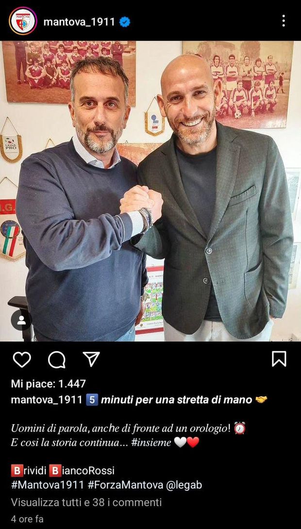 UFFICIALE – Possanzini resta sulla panchina del Mantova: l’annuncio del club- immagine 2