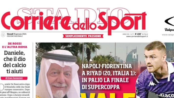 prima pagina corriere dello sport