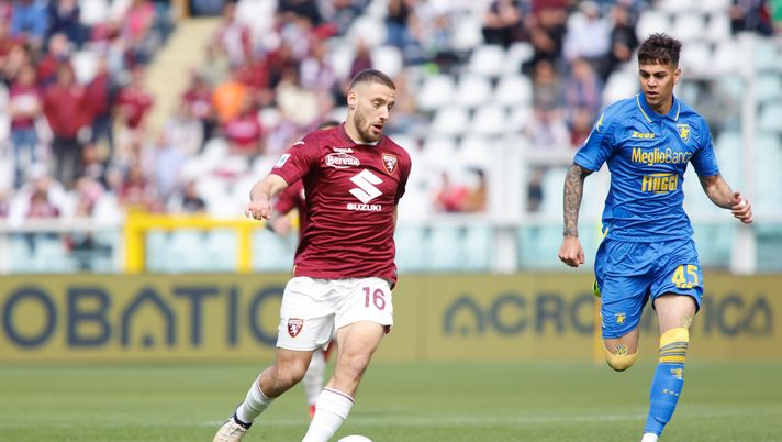 Nikola Vlasic of Torino FC during the Italian Serie A, football match between Torino FC and Frosinone Calcio on 21April 2024 at Stadio Olympic Grande Torino, Turin Italy. Photo Nderim Kaceli Vlasic: “Non sono ancora al top, l’anno scorso ho giocato con dolore per mesi” - immagine 1