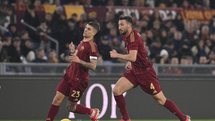 Getty Images) Roma-Milan, la scaramanzia di Mancini prima del gol di Cristante. Ecco cosa ha fatto - immagine 1