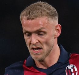 BOLOGNA, ITALY - MARCH 09:Jens Odgaard of Bologna FC in action during the Serie A TIM match between Bologna FC and FC Internazionale - Serie A TIM at Stadio Renato Dall'Ara on March 09, 2024 in Bologna, Italy.(Photo by Alessandro Sabattini/Getty Images) (Photo by Alessandro Sabattini/Getty Images) Jens Odgaard