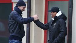 Milan, incontro a Milanello tra Ibrahimovic e Thiago Silva | VIDEO