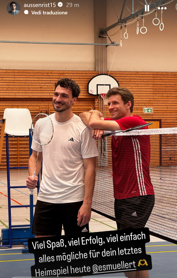 Hummels e la dedica per Müller: “Oggi la tua ultima partita casalinga, divertiti”- immagine 2