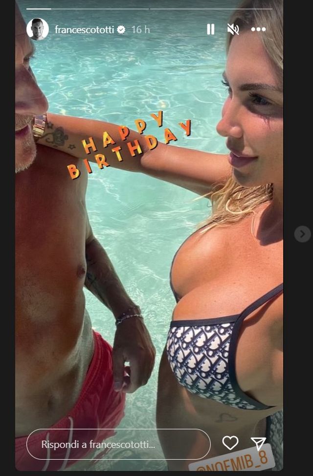 Gli auguri di Totti per Noemi Bocchi in una Instagram Stories- immagine 2