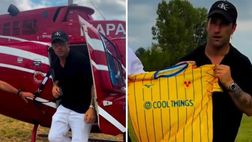 VIDEO / Follia nel campionato sammarinese: presentano un giocatore in elicottero!