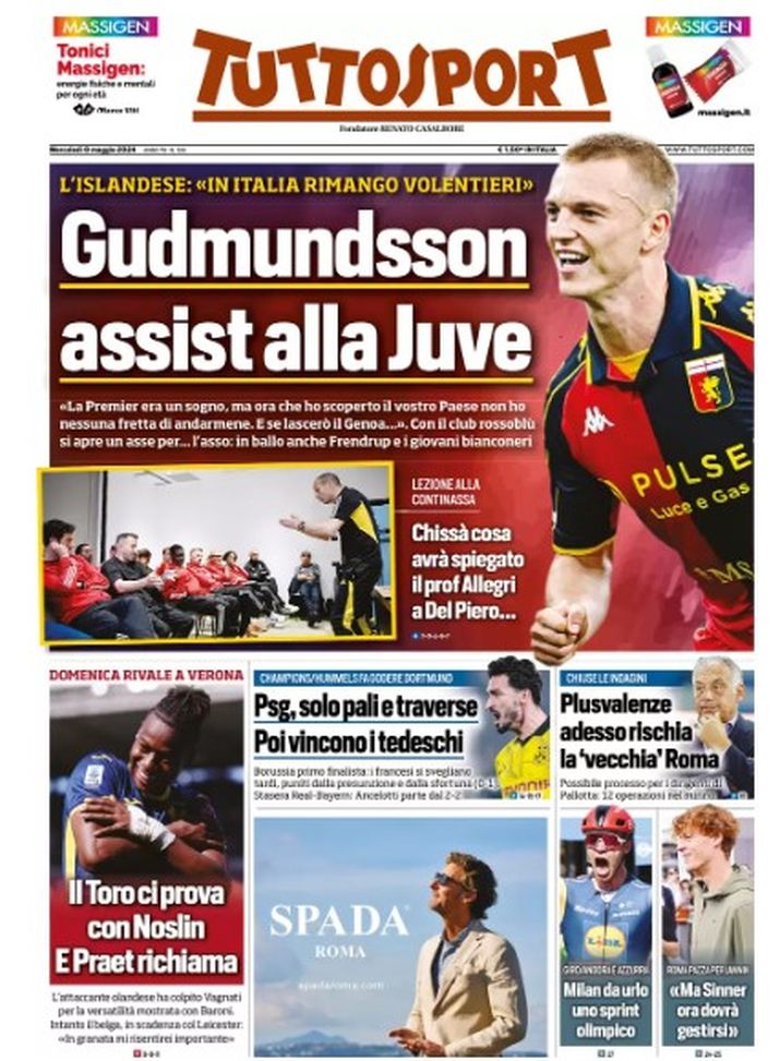 EDICOLA / TS: Gudmundsson, assist alla Juve. “In Italia resto volentieri” - immagine 1