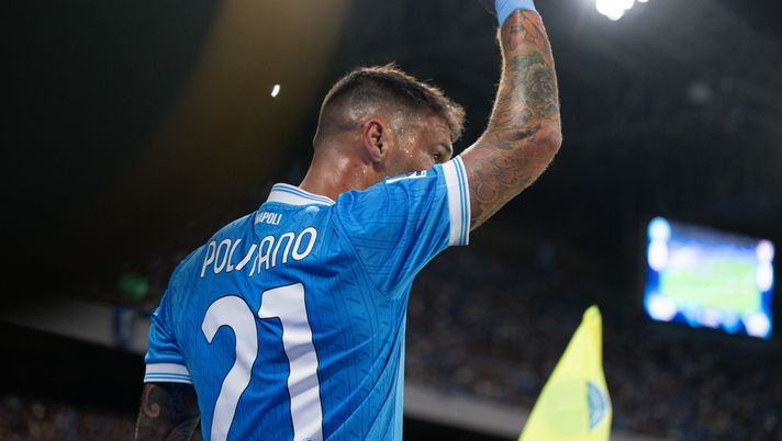 NAPLES, ITALY - AUGUST 30: Matteo Politano in action during the Serie A match between SSC Napoli and Cagliari Calcio at Stadio Diego Armando Maradona on August 30, 2025 in Naples, Italy. (Photo by SSC Napoli via Getty Images) politano napoli