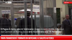 VIDEO/ Papa Francesco è tornato in Vaticano. Il saluto ai fedeli