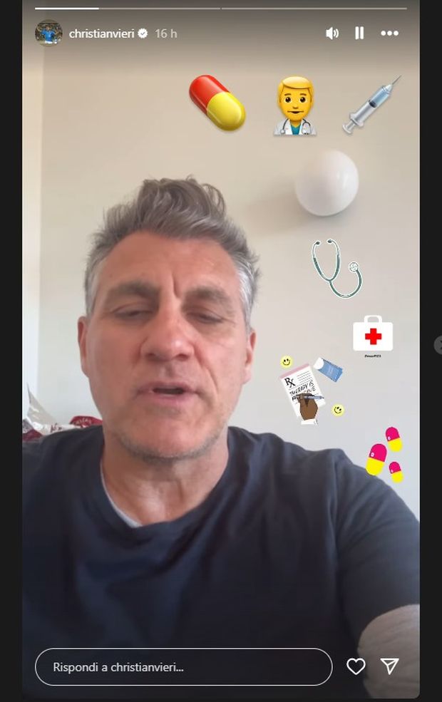 Vieri rassicura i follower: “Visto il medico, non ho la polmonite”- immagine 2