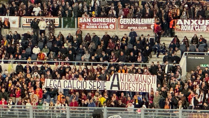 Roma-Bayer Leverkusen, striscione contro la Lega: “Antiromanisti addestrati” - immagine 1