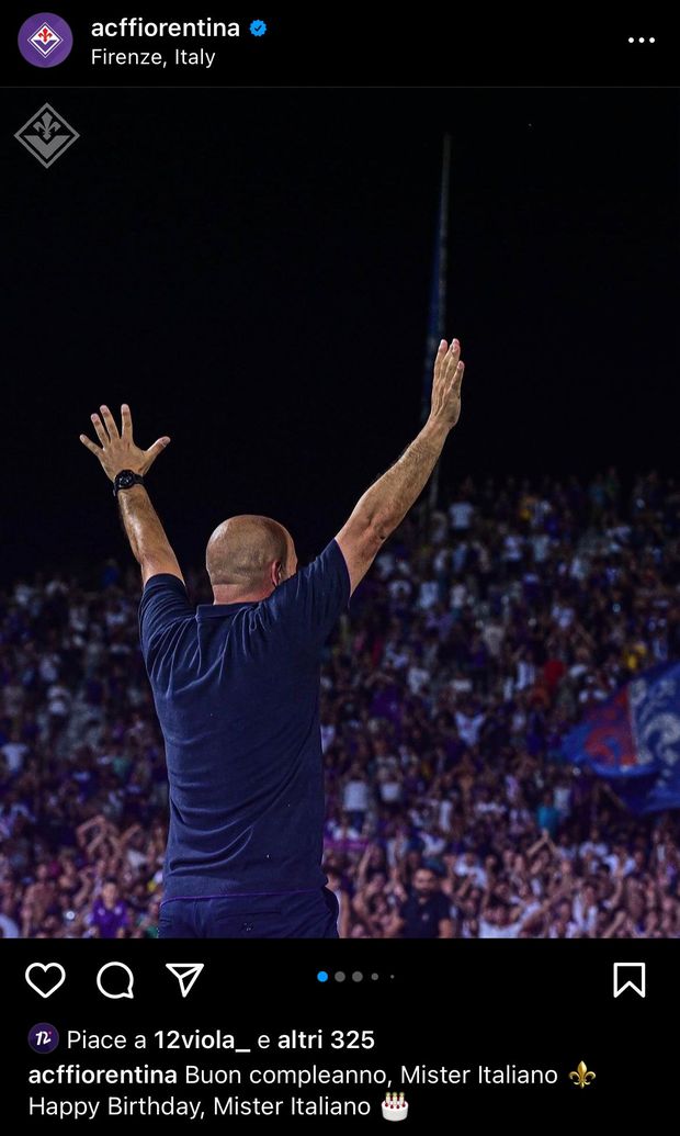 FOTO – La Fiorentina festeggia così Vincenzo Italiano- immagine 2
