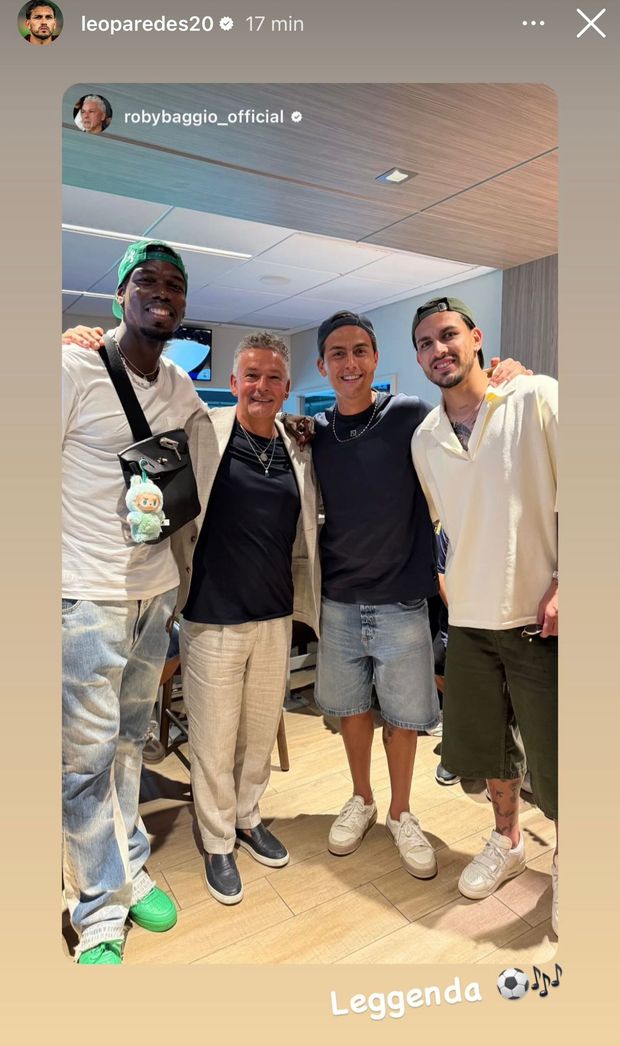 Dybala e Paredes a Miami per Boca Juniors-Benfica. Lo scatto con Baggio: “Leggenda”- immagine 2