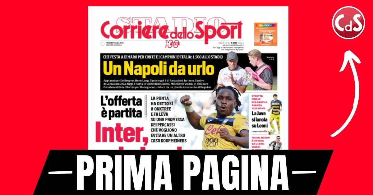 Prima pagina Corriere dello Sport: Milan, Allegri ha in testa Vlahovic Prima pagina Corriere dello Sport: Milan, Allegri ha in testa Vlahovic