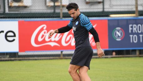 Il primo allenamento di Mazzarri a Castel Volturno
