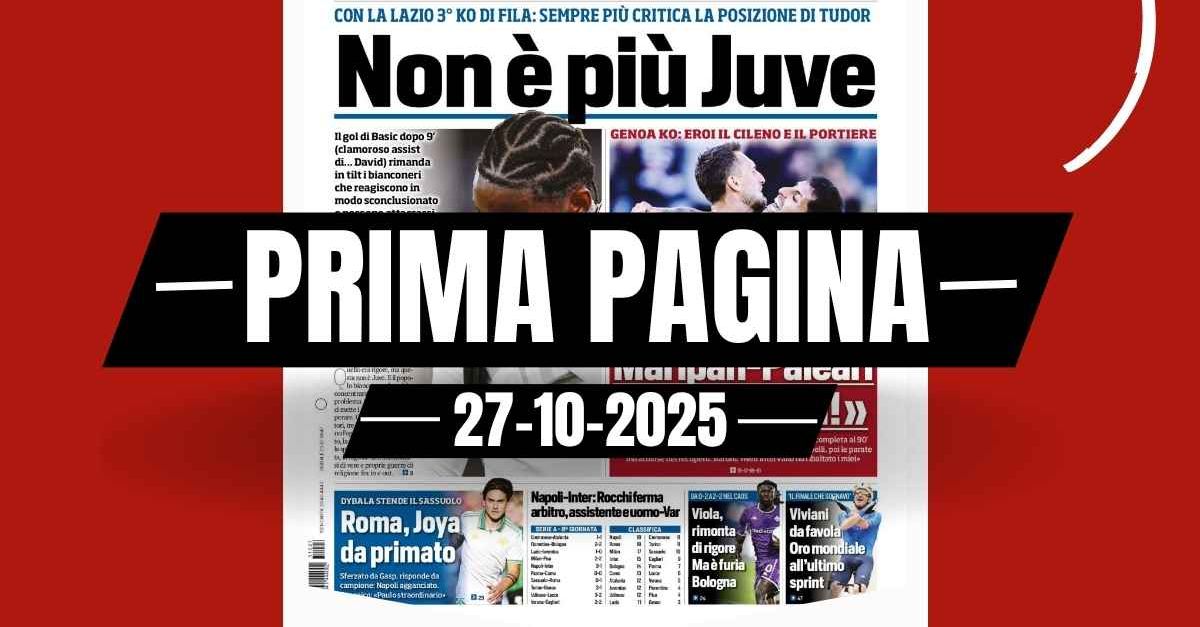 prima pagina tuttosport non 232 pi249 juve sempre pi249 critica la posizione di tudor