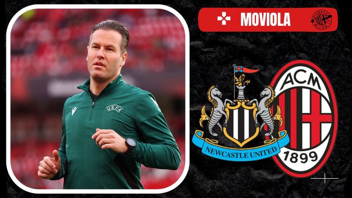 Moviola LIVE Newcastle-Milan Champions League 2023-2024 arbitro Makkelie