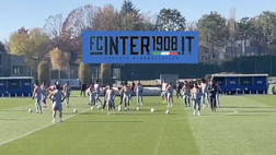 VIDEO FCIN1908 / Champions, rifinitura per l’Inter: assente Dumfries affaticato
