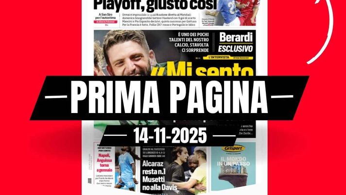 Prima pagina Corriere dello Sport: per l'Italia sarà playoff