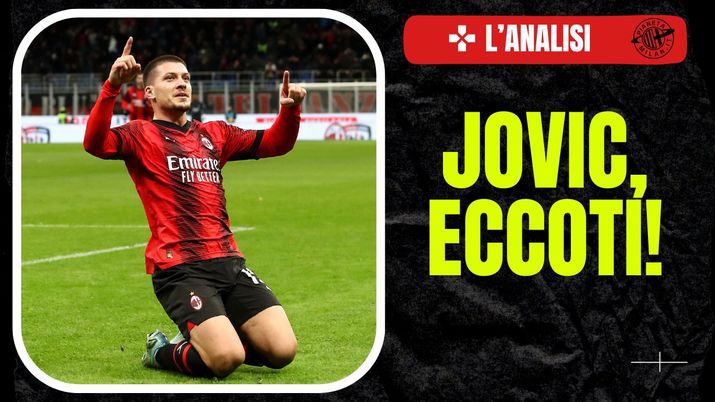 Luka Jovic (attaccante AC Milan), qui durante Milan-Frosinone 3-1 (Serie A 2023-2024) | News (Getty Images) Luka Jovic AC Milan Milan-Frosinone 3-1 Serie A 2023-2024