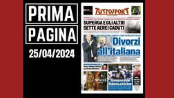 Prima pagina Tuttosport: Pioli e Allegri. Divorzi all’italiana