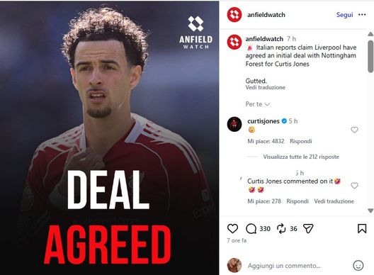 Accordo Liverpool-Nottingham per Curtis Jones? Arriva il commento del giocatore- immagine 2