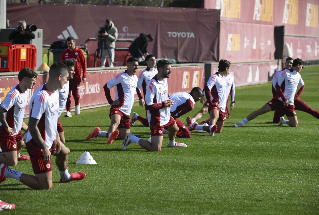 Trigoria, la rifinitura in vista dell’Eintracht Francoforte – FOTO GALLERY - immagine 27