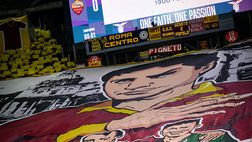 Roma, la coreografia del derby: ecco chi sono i giocatori sotto Di Bartolomei