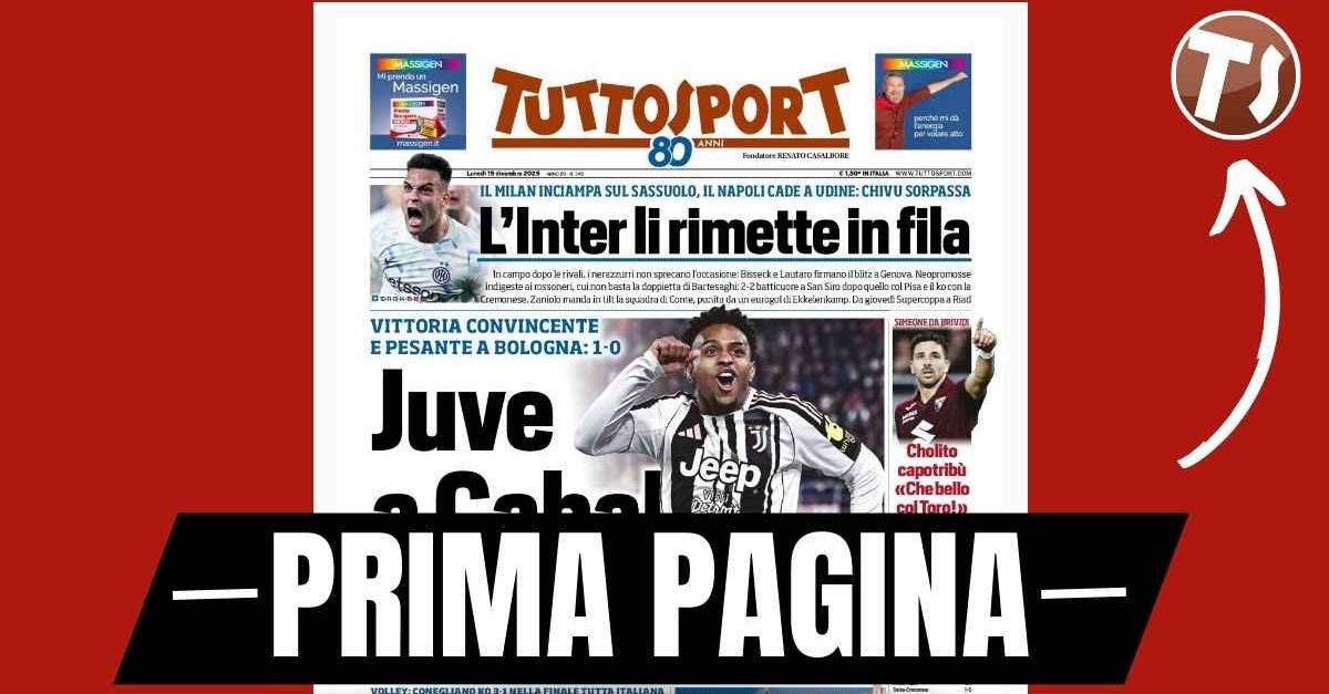 prima pagina tuttosport il milan inciampa sul sassuolo non basta la doppietta di bartesaghi da Pianetamilan.it prima pagina tuttosport il milan inciampa sul sassuolo non basta la doppietta di bartesaghi