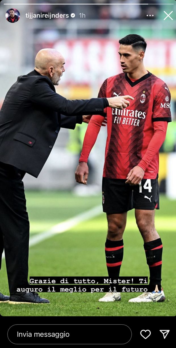 Tijjani Reijnders, Stefano Pioli - AC Milan