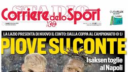 PRIMA PAGINA CORRIERE DELLO SPORT OGGI: “Piove su Conte”