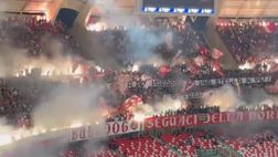 VIDEO Bari, la curva del San Nicola ricorda il giovane Francesco. Le immagini