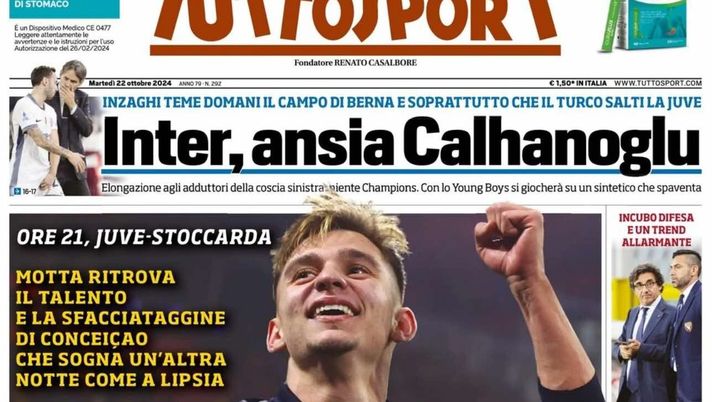prima pagina tuttosport oggi