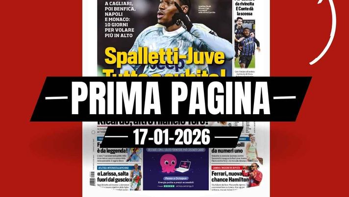 Prima pagina Tuttosport: 'Spalletti-Juve, tutto e subito! Ricardo, altro rilancio Toro'