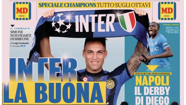 prima pagina gazzetta dello sport