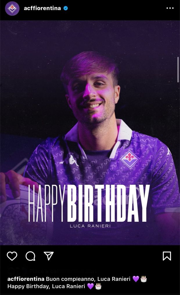 Luca Ranieri compie 25 anni! Gli auguri social della Fiorentina- immagine 2