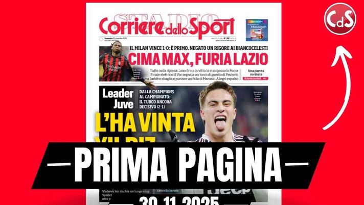 Prima pagina Corriere dello Sport: 'Cima Max, furia Lazio'