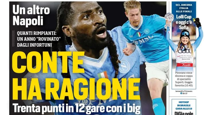 Prime pagine giornali sportivi oggi: il Napoli sui media- immagine 1