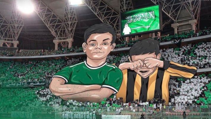 Jeddah, il derby saudita “copia” le coreografie di Dortmund e San Siro… - immagine 1