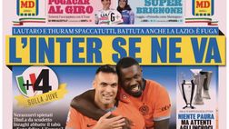 LA PRIMA PAGINA DELLA GAZZETTA DELLO SPORT: “L’Inter se ne va”