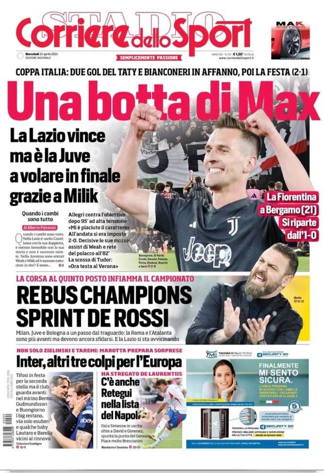 EDICOLA / CdS: Inter, altri tre colpi per l’Europa. Marotta prepara sorprese - immagine 1