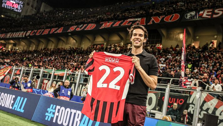 MILAN, ITALY - SEPTEMBER 17: Ricardo Kaka' of Milan reacts prior to the UEFA Champions League 2024/25 League Phase MD1 match between AC Milan and Liverpool FC at Stadio San Siro on September 17, 2024 in Milan, Italy. (Photo by Giuseppe Cottini/AC Milan via Getty Images) Ex Milan, Kakà: “Emozionato per il Mondiale. Miglior ricordo? Da tifoso quello contro l’Italia” - immagine 1