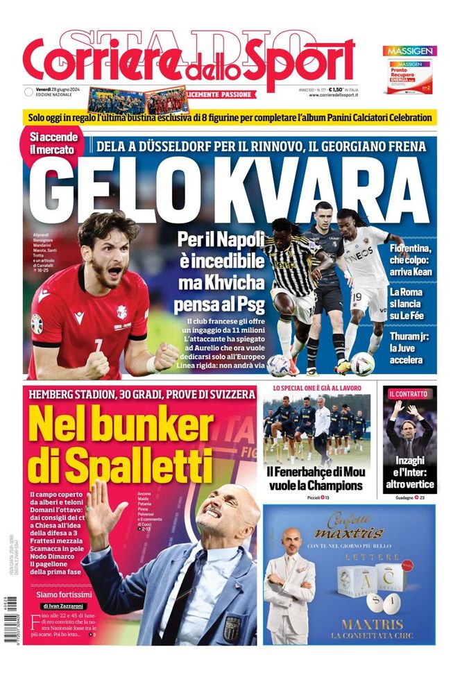 EDICOLA CDS – Inzaghi e l’Inter: altro vertice. Per Spalletti nodo Dimarco - immagine 1