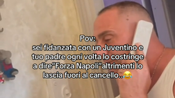 Esilarante siparietto tra un papà napoletano e il fidanzato della figlia juventino