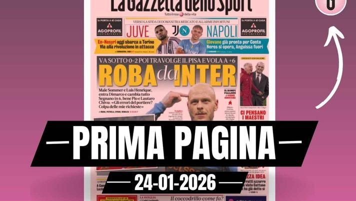 Prima pagina Gazzetta dello Sport, Roma-Milan: lezioni e idee di Gasperini e Allegri Prima pagina Gazzetta dello Sport, Roma-Milan: lezioni e idee di Gasperini e Allegri
